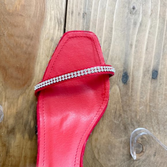 Cape Robbin Hollywood size 101 Red Crystal sandal‎ with 4 1/2 inch heel - Picture 4 of 10